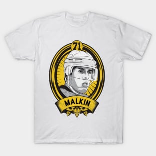 Evgeni Malkin Pittsburgh Shield T-Shirt